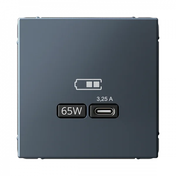 ARTGALLERY USB РОЗЕТКА тип-С 65Вт высокоскор.заряд. QC, PD, механизм, ГРИФЕЛЬ