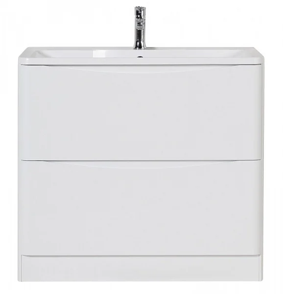 ACQUA База под раковину напольная с двумя выкатными ящиками, Bianco Lucido, 1000x450x810 BelBagno