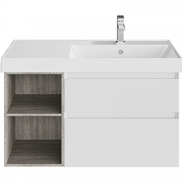 Kerama Marazzi CUB.90Rh/WHT.M Тумба CUBO правая подвесная с ящиками 90, белая матовая