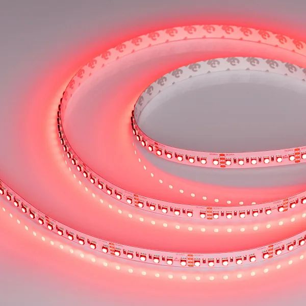 Arlight Светодиодная лента MINI-F120-12mm 24V RGB (22.4 W/m, IP20, 3535, 5m) (Открытый)