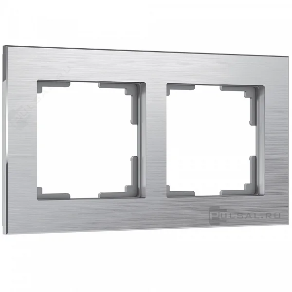 W0021706/ Рамка на 2 поста Aluminium (алюминий)