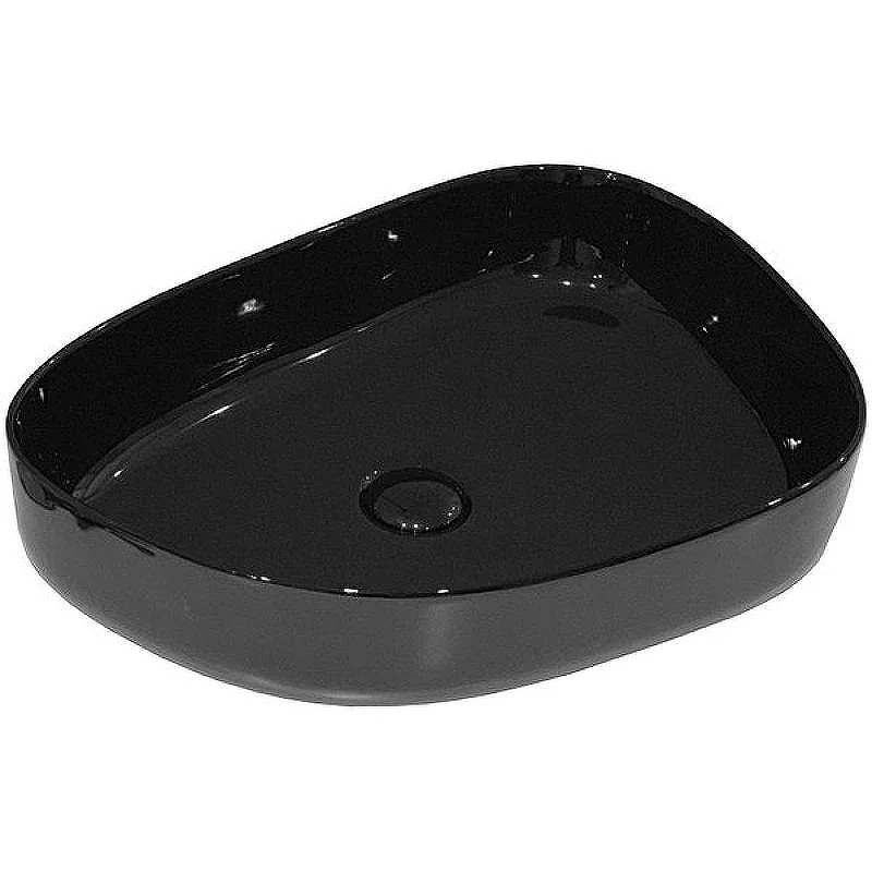 Раковина керамическая накладная черная BB1435-NERO, 550x400x140 BelBagno