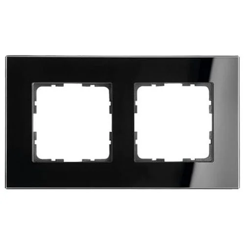 Рамка 2-постовая, стекло Black Glass JASMART
