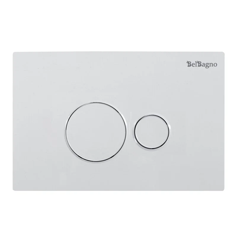 Кнопка смыва BB082BL, белая глянцевая BelBagno