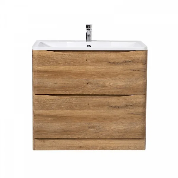 ACQUA База под раковину напольная с двумя выкатными ящиками, Rovere Rustico, 900x450x810, BelBagno