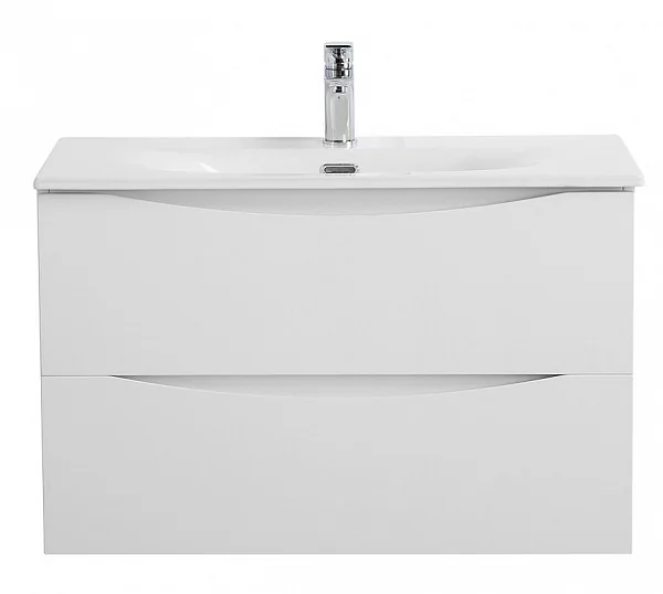 MARINO-CER-MINI База под раковину подвесная с двумя выкатными ящиками, Bianco Opaco, 696x390x500, MA