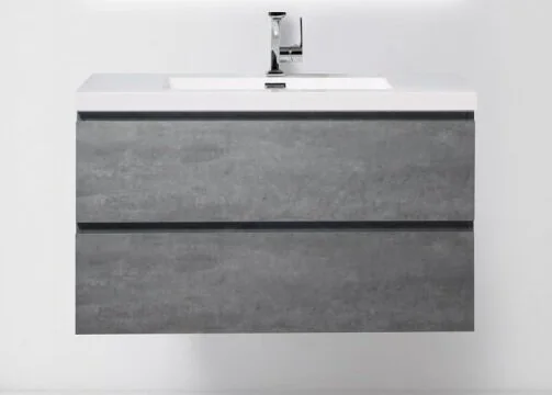 LUCE База под раковину подвесная с двумя выкатными ящиками LUCE-1000-2C-SO-SCM Stucco Cemento 1000x4