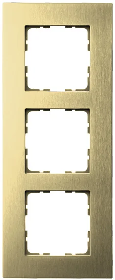 Рамка 3-постовая, алюминий Champagne Gold JASMART