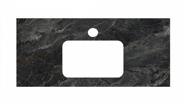 Kerama Marazzi PL2.VT93/100 Спец. изделие для раковин, встраиваемых сверху,100 см Риальто темный сер