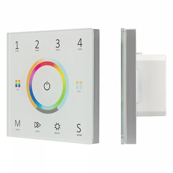 Arlight Панель Sens SMART-P67-MULTI White (230V, 4 зоны, 2.4G) (IP20 Пластик, 5 лет)