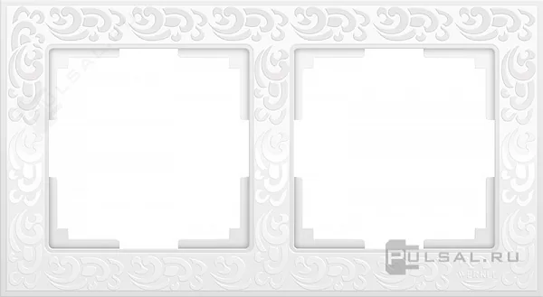 W0022301/ Рамка на 2 поста Flock (белый)