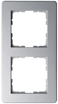 Рамка G-Flex 2-постовая, цвет Алюминий JASMART