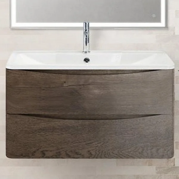 ACQUA База под раковину подвесная с двумя выкатными ящ, Rovere Nature Grigio, 1000x450x500 BelBagno