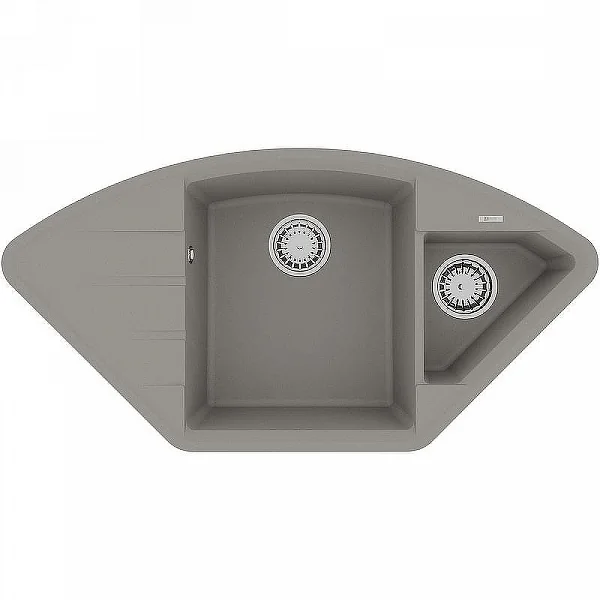 9910045 Кухонная мойка Lemark IRKANA 980 врезная угловая с доп. чашей и крылом из кварцгранита цвет: