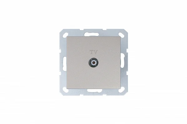 G6001CH_Розетка TV Φ9.5mm оконечная с накладкой, цвет Шампань