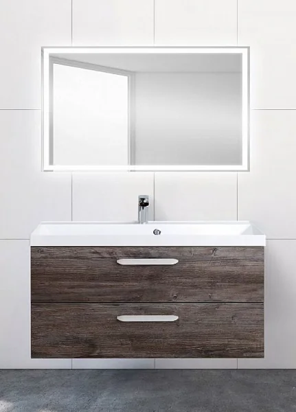 AURORA База под раковину подвесная с 2 выкатными ящиками, Pino Pasadena, 1000x450x500 BelBagno