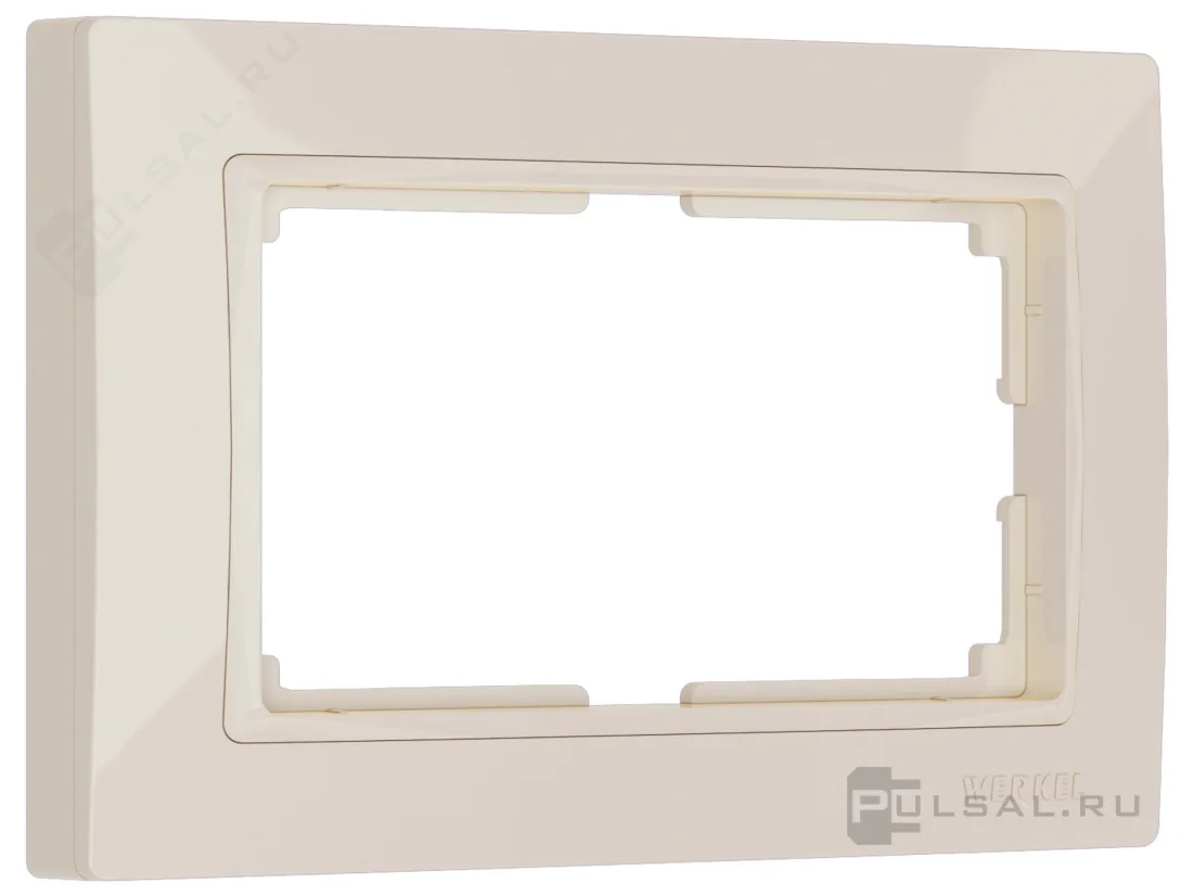 W0082003/ Рамка для двойной розетки Snabb basic (слоновая кость)