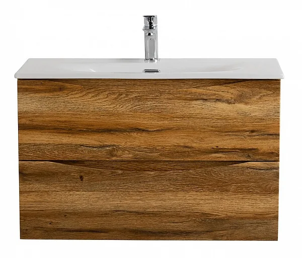 MARINO-CER-MINI База под раковину подвесная с двумя выкатными ящиками, Rovere Rustico, 696x390x500,