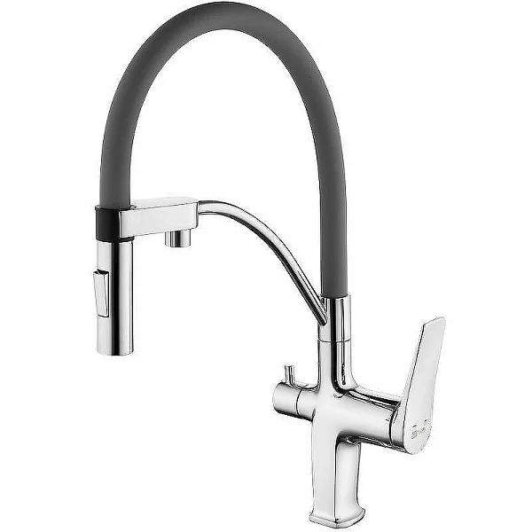 Смеситель Lemark Comfort LM3074C-Gray для кухни  с подключением к фильтру с питьевой водой
