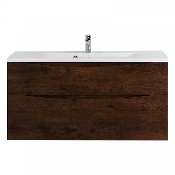 MARINO-H60 База под раковину подвесная с двумя выкатными ящиками, Rovere Moro, 1100x450x600, MARINO-