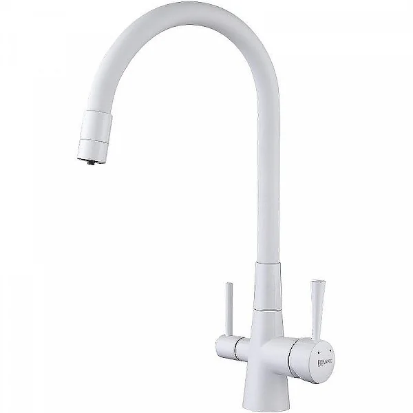 Смеситель Lemark Comfort LM3075W для кухни с гибким изливом и подключением к фильтру с питьевой водо