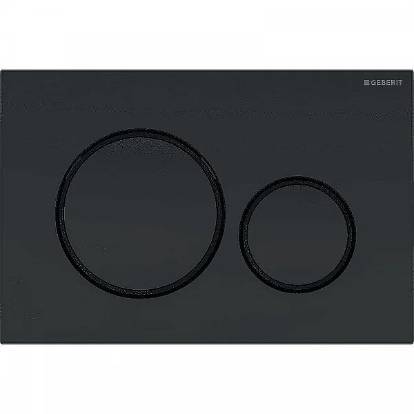 GEBERIT Кнопка смыва SIGMA 20  двойной смыв: черный матовый лак, легко чистящееся покрытие, black