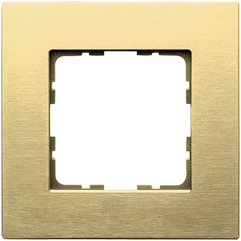 Рамка 1-постовая, алюминий Champagne Gold JASMART