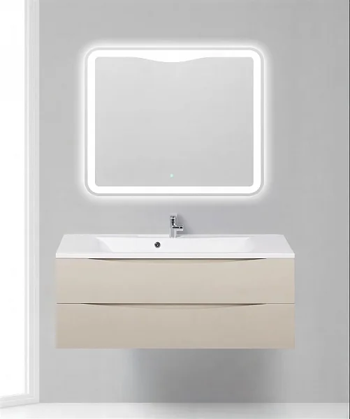MARINO База под раковину подвесная с двумя выкатными ящиками, Crema Opaco, 1200x450x500, MARINO-1200