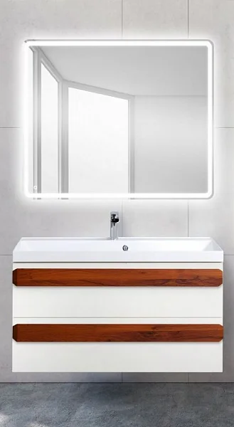AURORA База под раковину подвесная с 2 выкатными ящиками, Bianco Opaco, 900x450x500 BelBagno