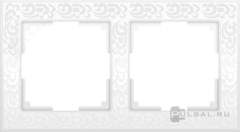 W0022301/ Рамка на 2 поста Flock (белый)