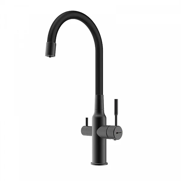 Смеситель Lemark Expert LM5083BL-Black для кухни c гибким изливом, с подключением к фильтру с питьев