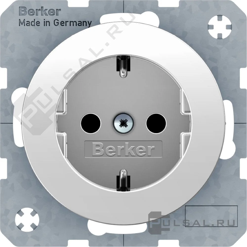 Berker Штепсельная розетка SCHUKO, R.1, поляр.бел.