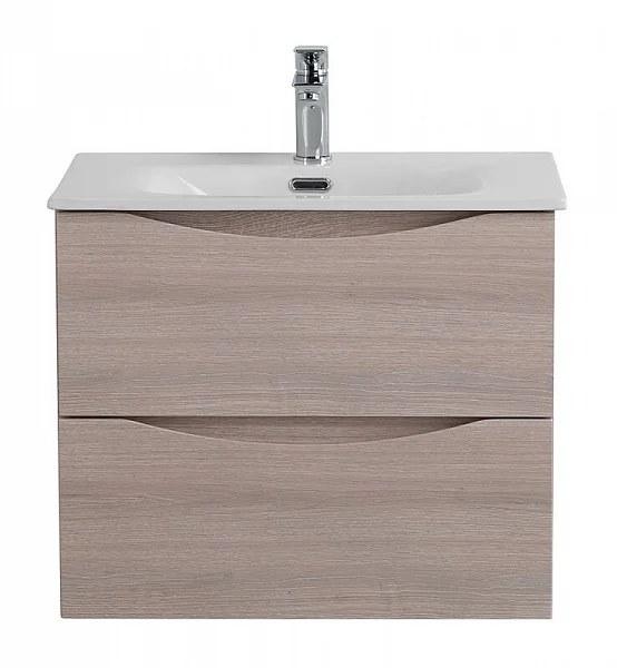 MARINO-CER-MINI База под раковину подвесная с двумя выкатными ящиками, Rovere Grigio, 496x390x500, M