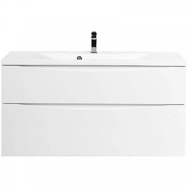 MARINO-H60 База под раковину подвесная с двумя выкатными ящиками, Bianco Lucido, 1100x450x600, MARIN