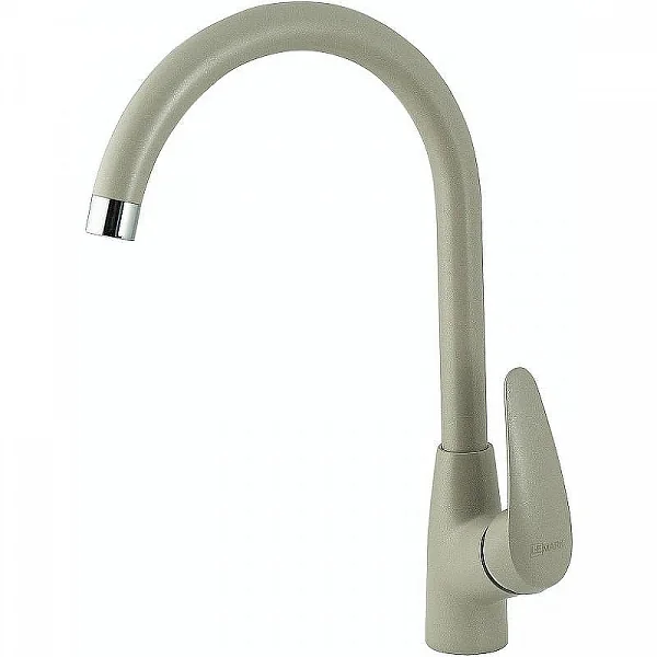 Смеситель для кухни Lemark LINARA LM0405 с высоким поворотным изливом, цвет: грей