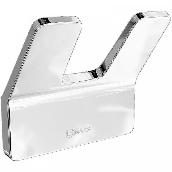 Крючок двойной Lemark SMOOTH LINE для полотенец и халатов, хром