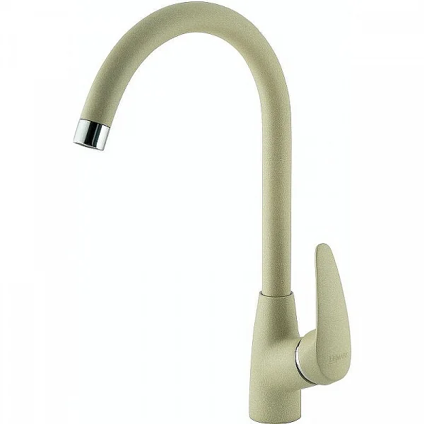Смеситель для кухни Lemark LINARA LM0405 с высоким поворотным изливом, цвет: бежевый