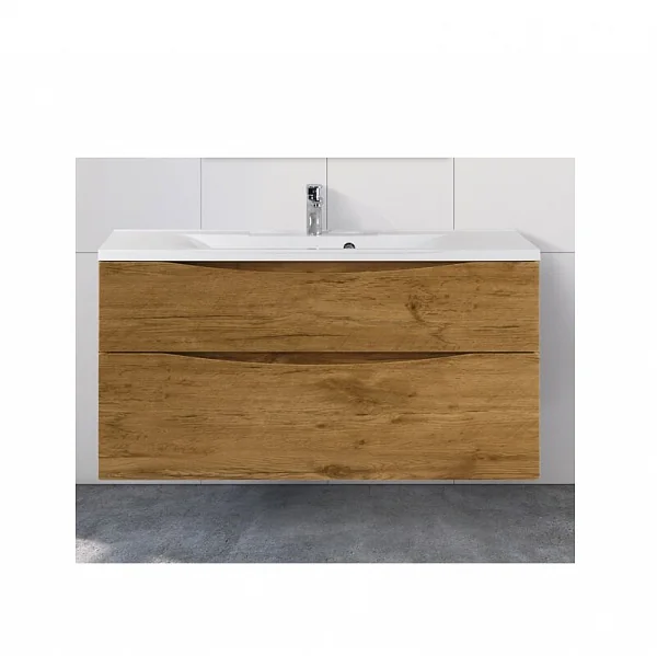 MARINO-H60 База под раковину подвесная с двумя выкатными ящиками, Rovere Nature, 1000x445x600, MARIN