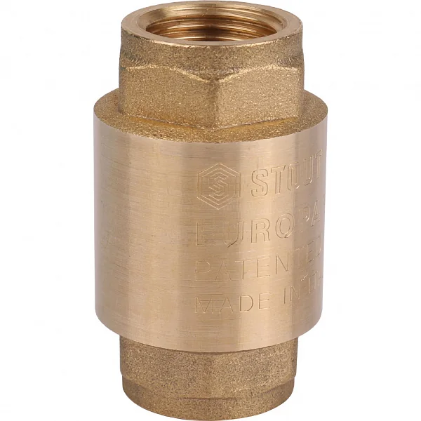 SVC-0011-000015 STOUT 1/2" Клапан обратный пружинный муфтовый с металлическим седлом упак.10/170