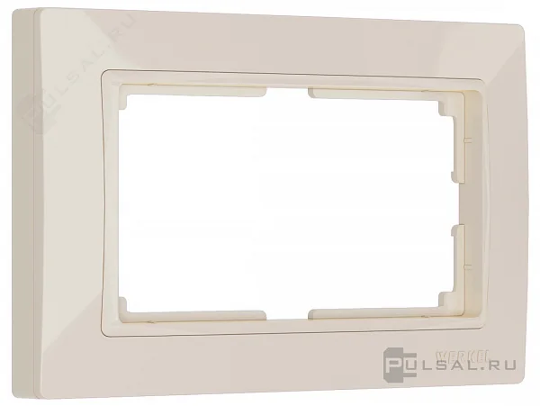 W0082003/ Рамка для двойной розетки Snabb basic (слоновая кость)