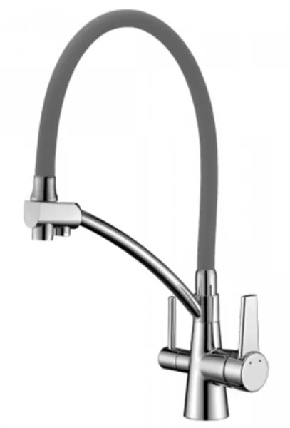 Смеситель Lemark Comfort LM3071C-Gray для кухни  с подключением к фильтру с питьевой водой