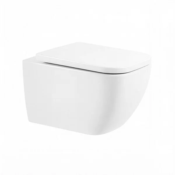 ALPINA Унитаз подвесной безободковый с сиденьем дюропласт soft close, BB10100CHR/SC BelBagno