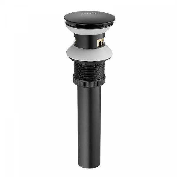 AG5807MB Донный клапан для раковины Arrow с переливом, черный матовый