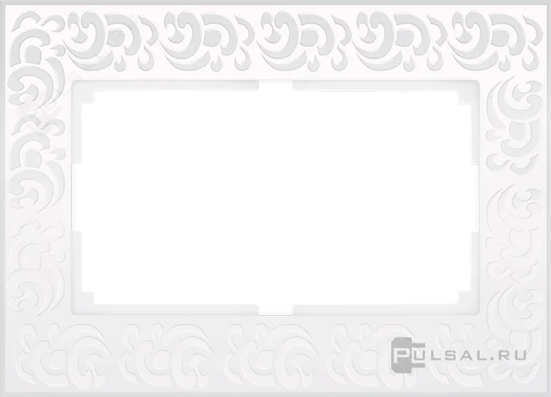 W0082301/ Рамка для двойной розетки Flock (белый)