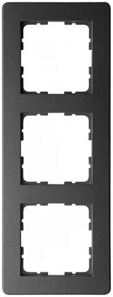 Рамка G-Flex  3-постовая, цвет черный матовый (soft touch) JASMART