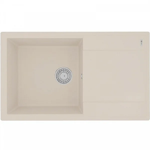 9910036 Кухонная мойка Lemark IMANDRA 840 врезная прямоугольная с крылом из кварцгранита цвет: Шампа