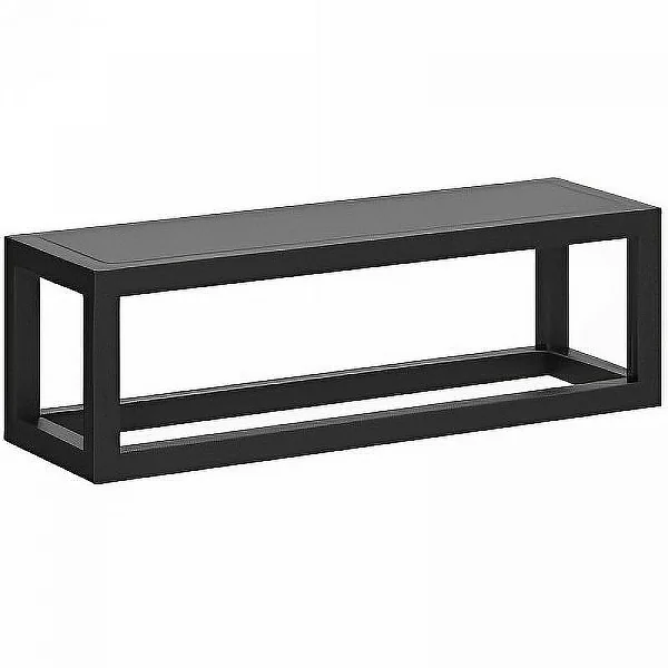 Kerama Marazzi PL.N.sh.35/BLK Полка  PLAZA Next металлическая с крышкой 35см, цвет черный матовый