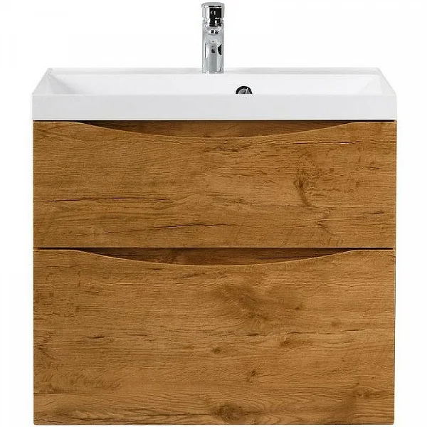 MARINO-H60 База под раковину подвесная с двумя выкатными ящиками, Rovere Nature, 900x450x600, MARINO