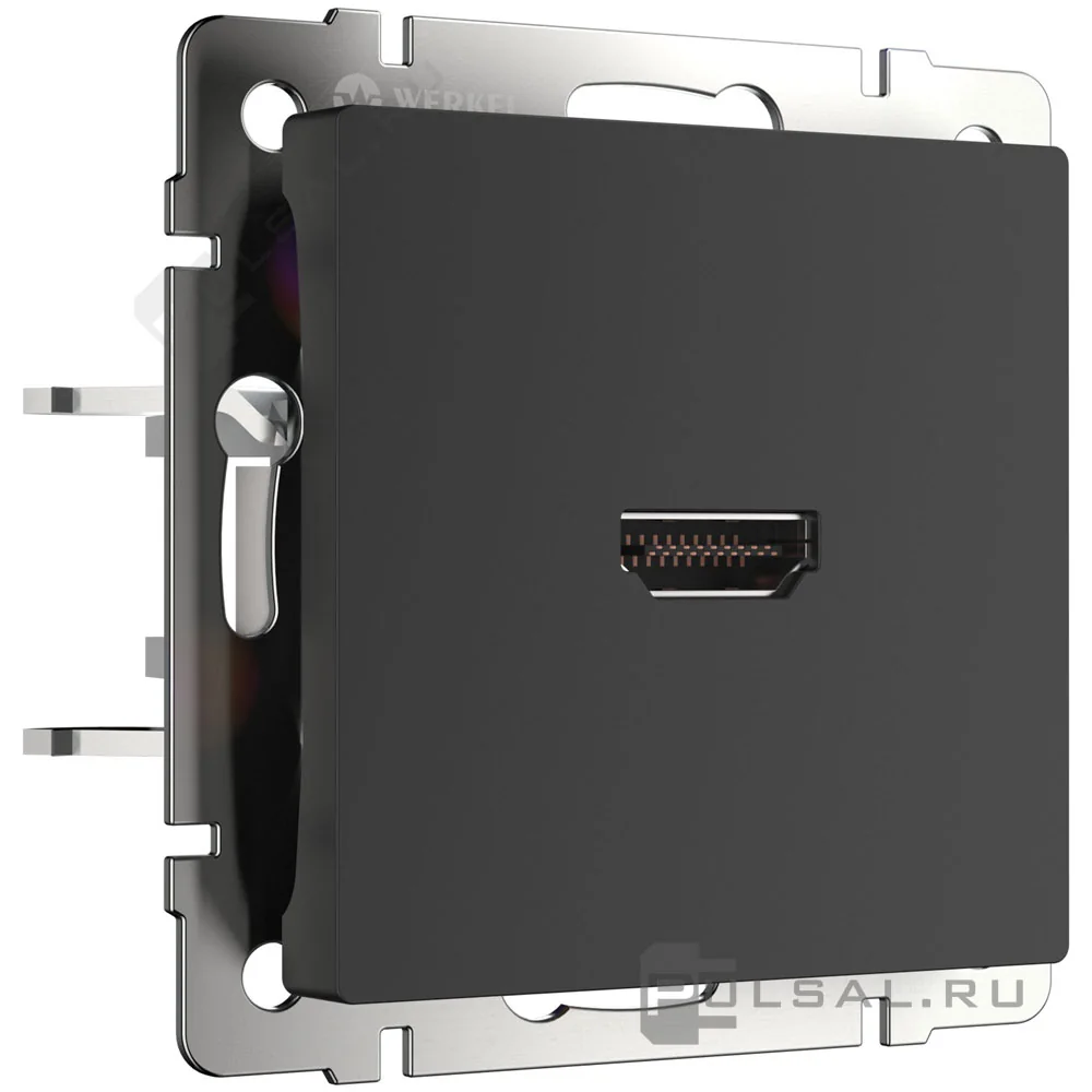 W1186008/ Розетка HDMI (черный матовый)