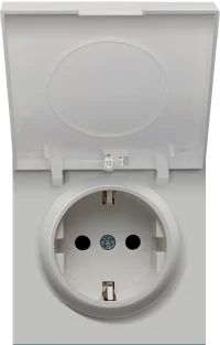 Donel R98 матовый серый накладка для розетки Schuko с большой крышкой, 16A 250 В~, серия DA